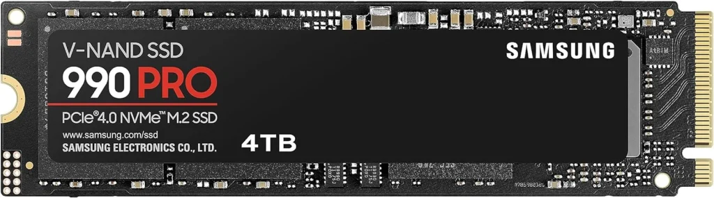 Buy NVMe SSD hard drive Samsung 990 PRO 4TB SSD PCIe 4.0 M.2 – 7,450 MB/s for Gaming & Workstations