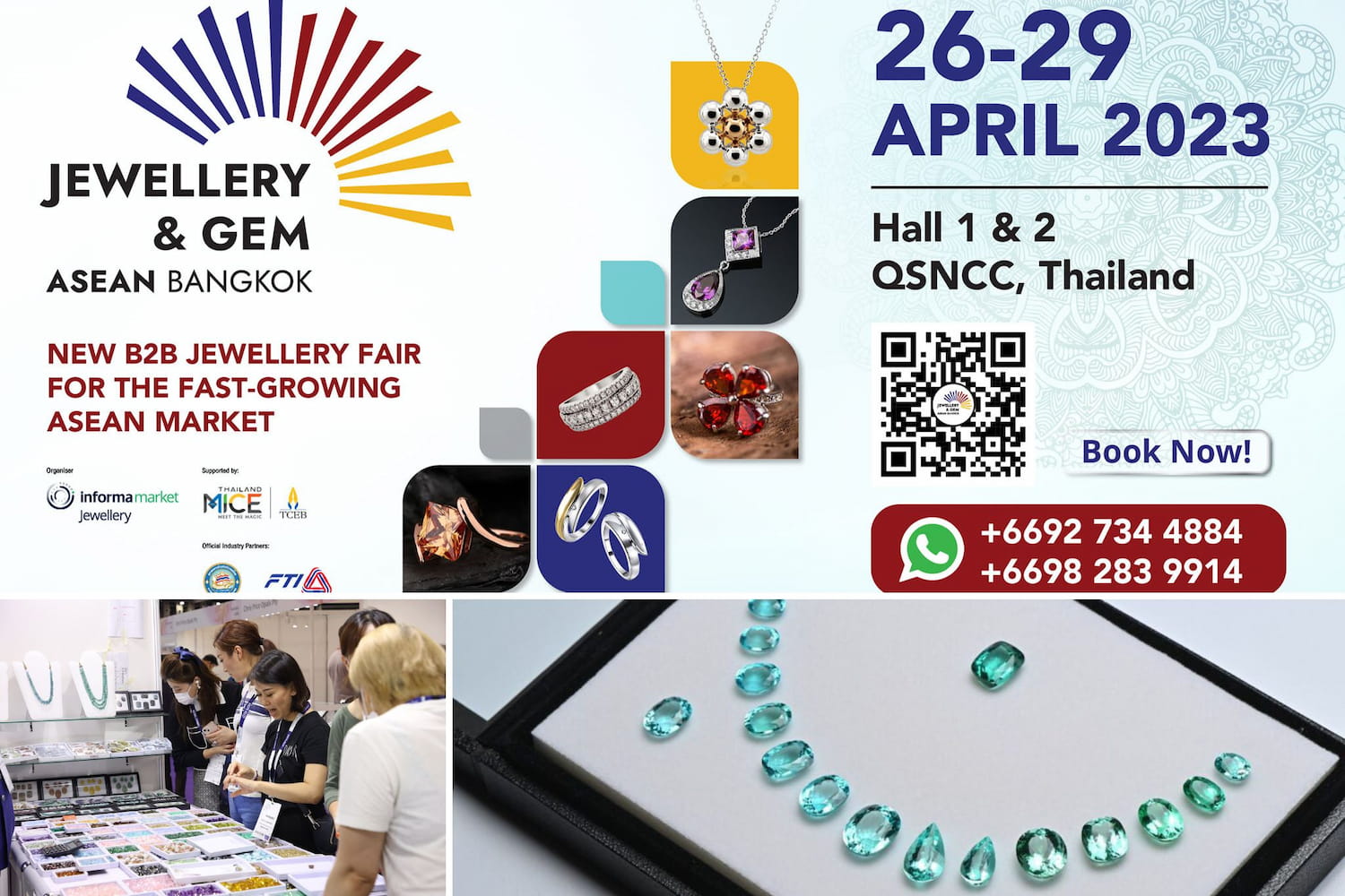 “Jewellery & Gem ASEAN Bangkok 2023” ที่สุดของงานแสดงสินค้าอัญมณีและเครื่องประดับของโลก พร้อมจัดครั้งแรกในประเทศไทย