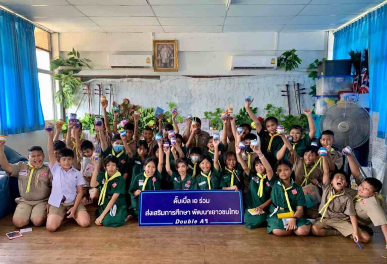 ดั๊บเบิ้ล เอ จัดกิจกรรมรักษ์โลก “สองมือหนึ่งใจ ชวนน้อง Upcycle”